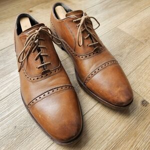 Men's Cole Haan Brown Leather Oxford Wingtip Dress Shoes (12)